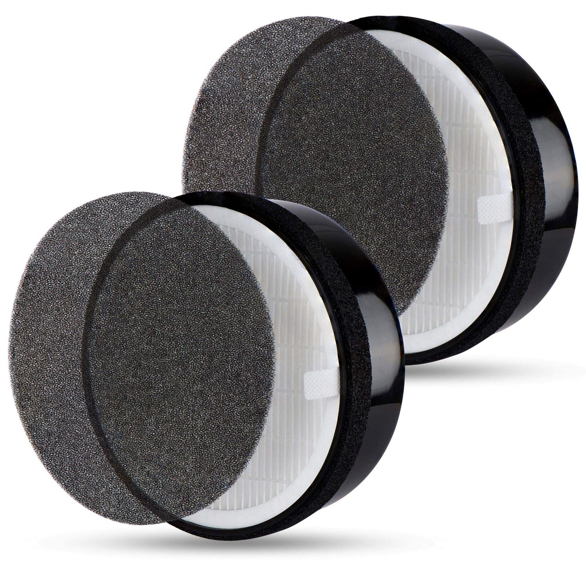 Flintar LV-H132 replacement filter front view showing complete three-stage design for cleaner air.
