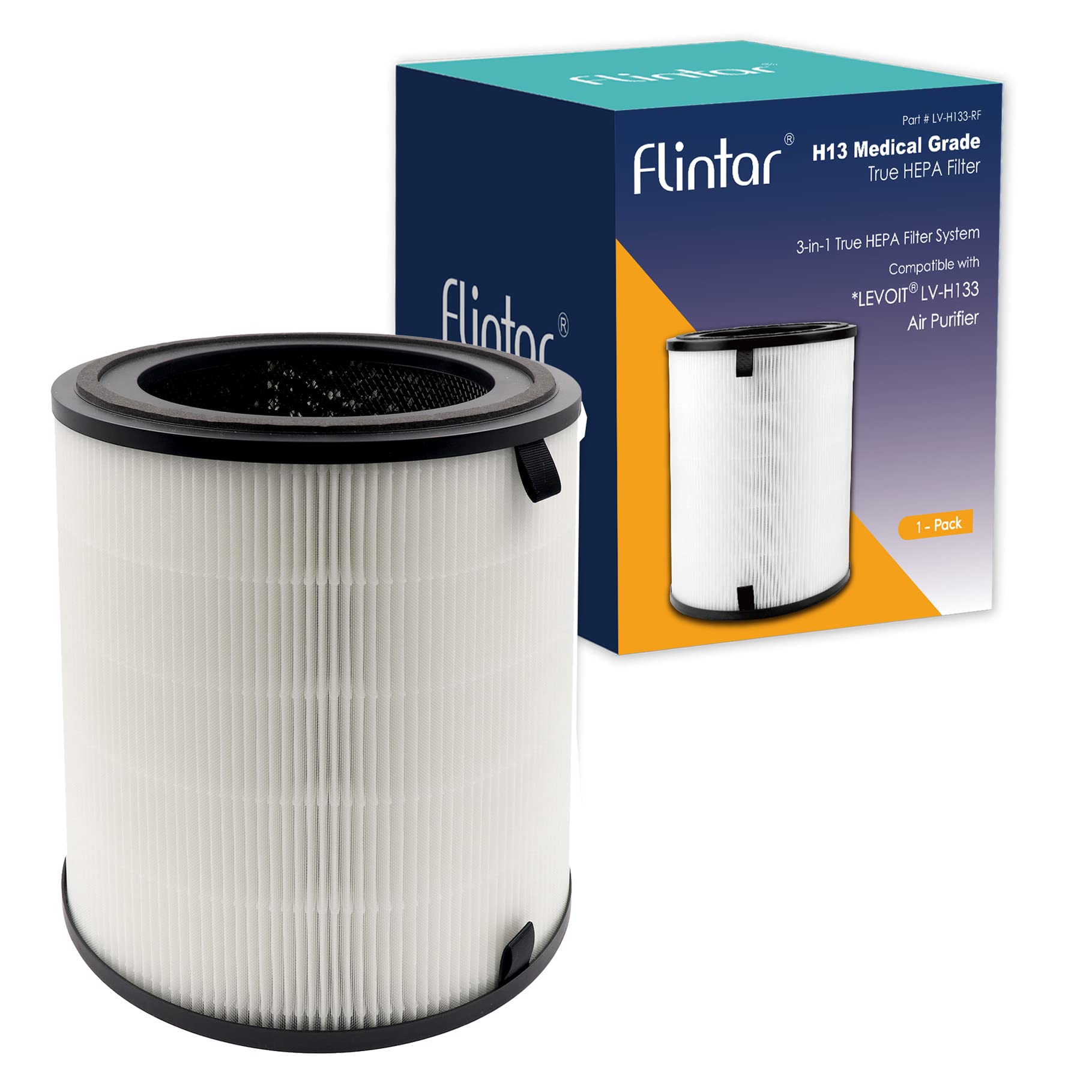 Flintar LV-H133 replacement filter front view for cleaner air
