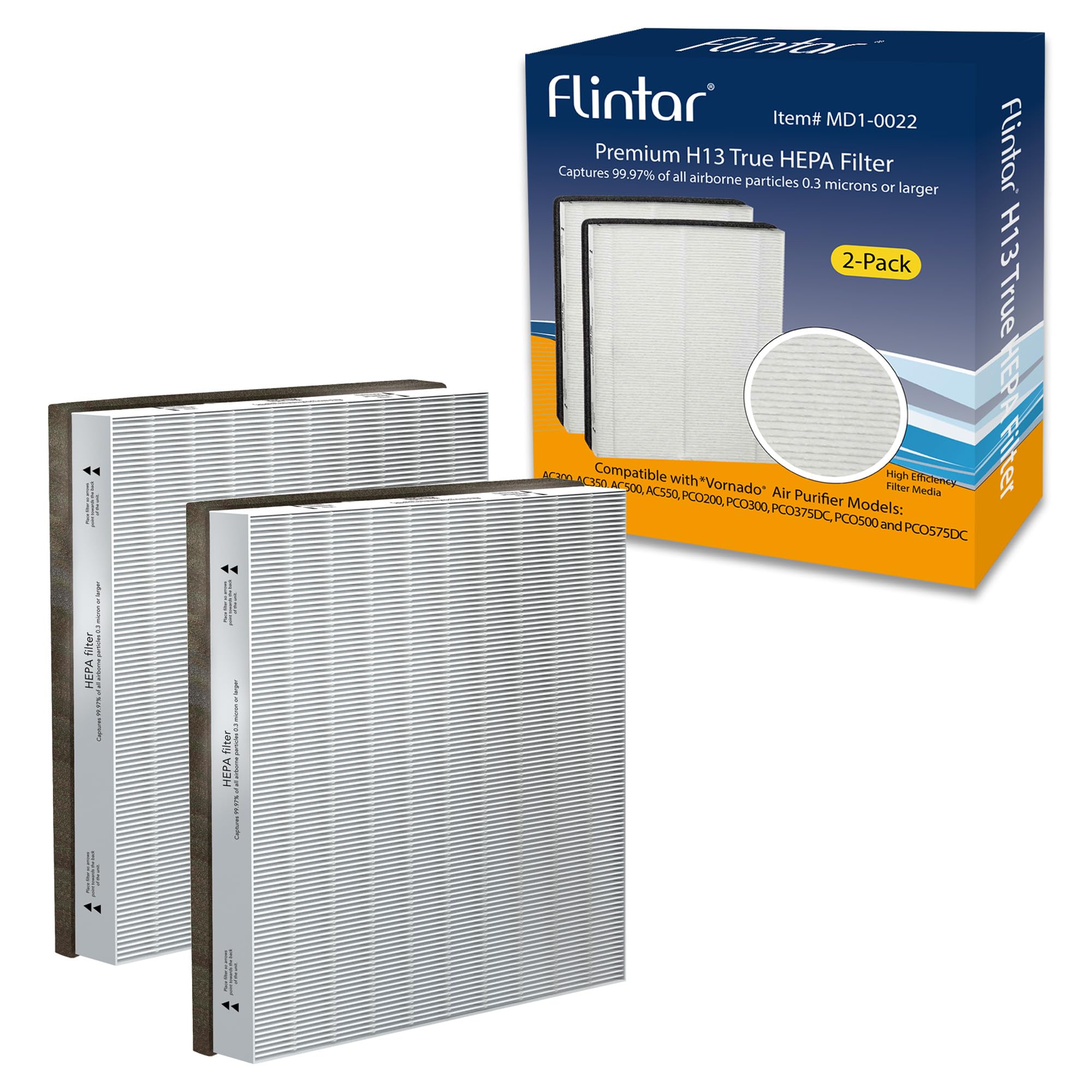 Flintar MD1-0022 filter pack for AC300 captures fine particles for cleaner air.