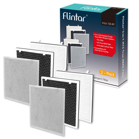 Flintar Vital 100 replacement filter 2-pack for easy, long-lasting air purification.
