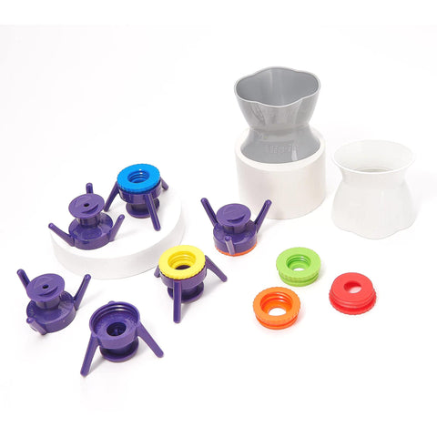 Flip-It adapters ensure compatible sealing across brands for thorough empties