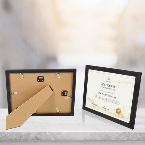 Flocey black engineered wood frame complements many interiors