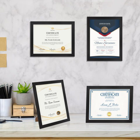 Flocey frame horizontal display for wall or table use