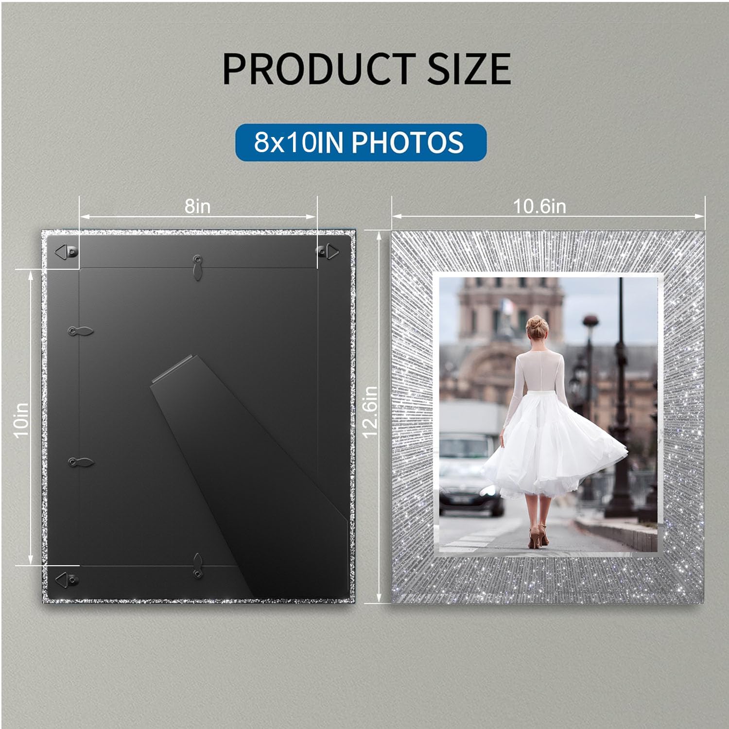 Flocey glass 8x10 photo frame offers crystal clarity for memories
