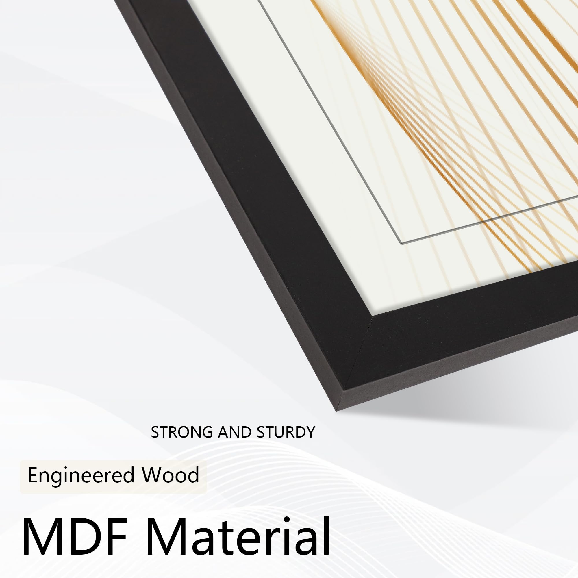 Flocey black frame set creates a clean modern gallery look