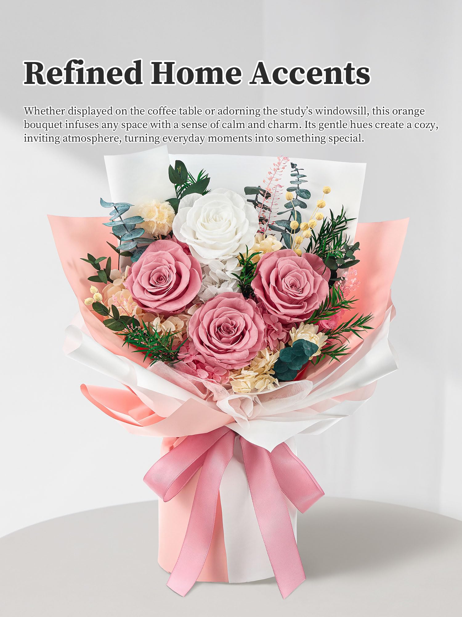 Flomoon anniversary roses in dusty pink, a keepsake bouquet