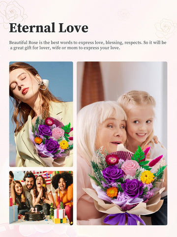 Flomoon Forever Flowers gift packaging—premium presentation for mom or wife.
