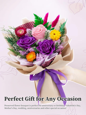 Flomoon Forever Flowers handmade bouquet—artisan design for living room centerpieces.
