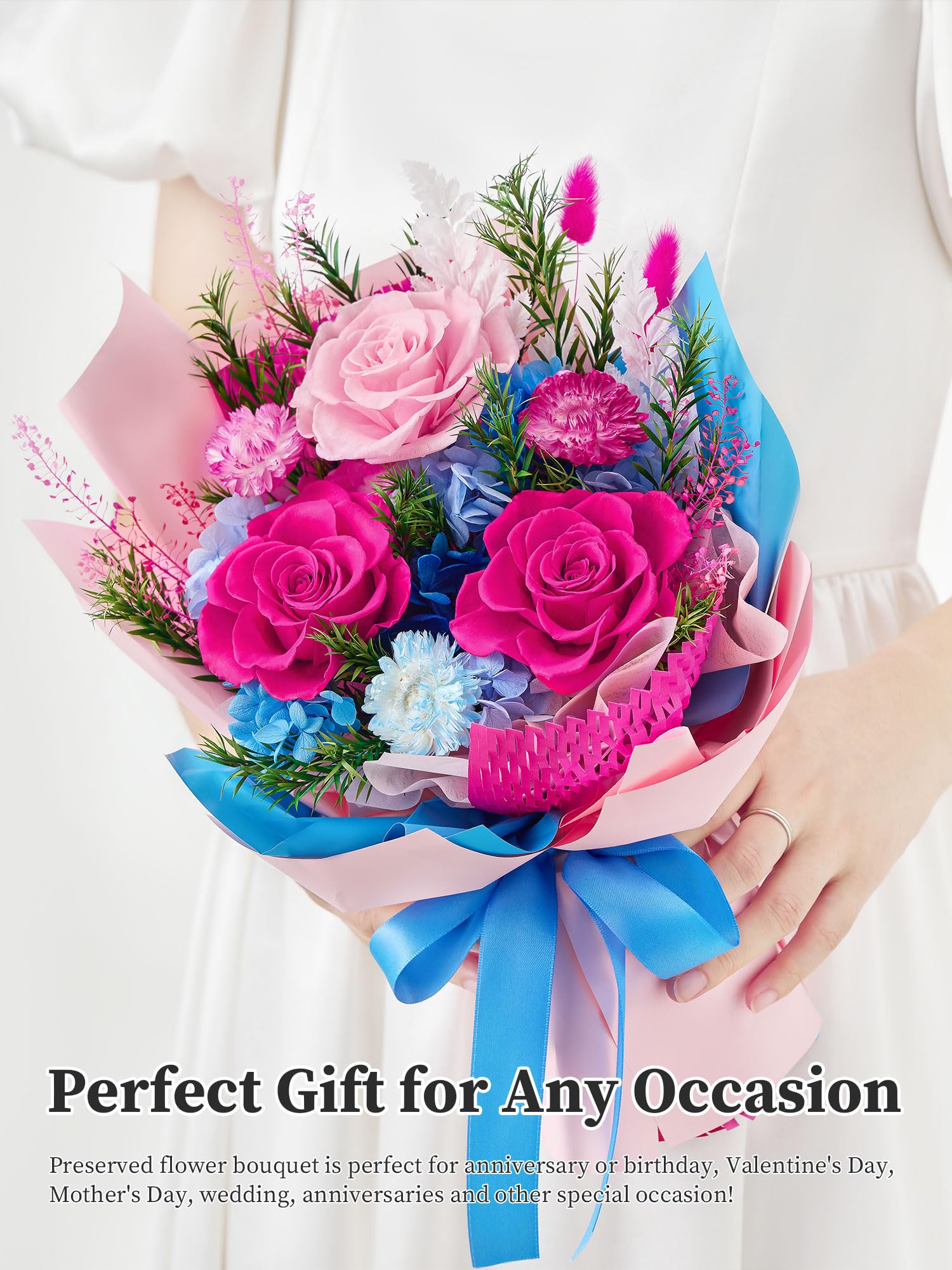 Flomoon handmade rose bouquet provides artisanal charm for elegant centerpieces.