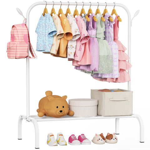 FLOUREE kids clothing rack dress-up white for easy access