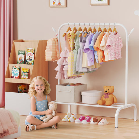 FLOUREE storage shelf helps organize shoes and toys