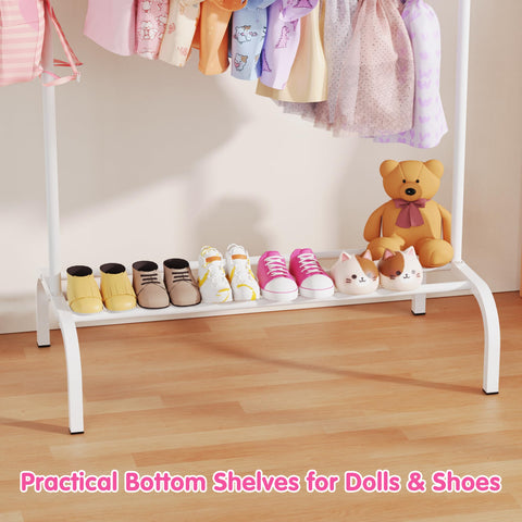 FLOUREE Montessori-style rack supports tidy dressing