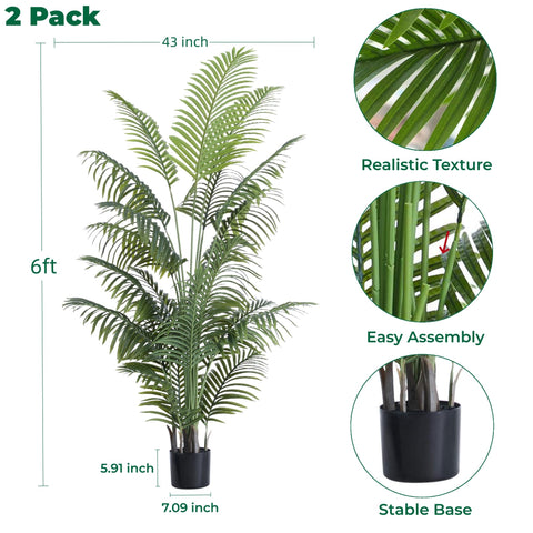 FloraFairy patio setup with palm trees for stylish outdoor transformation.
