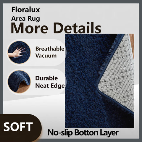 Floralux non-slip backing keeps the rug in place on wood or tile floors.