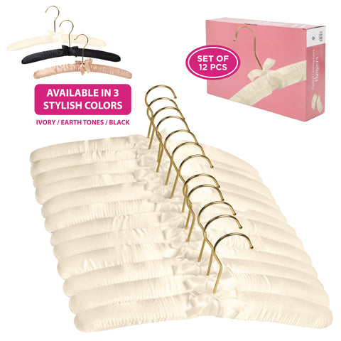 Florida Brands luxury satin hangers elevate closet aesthetics and care.