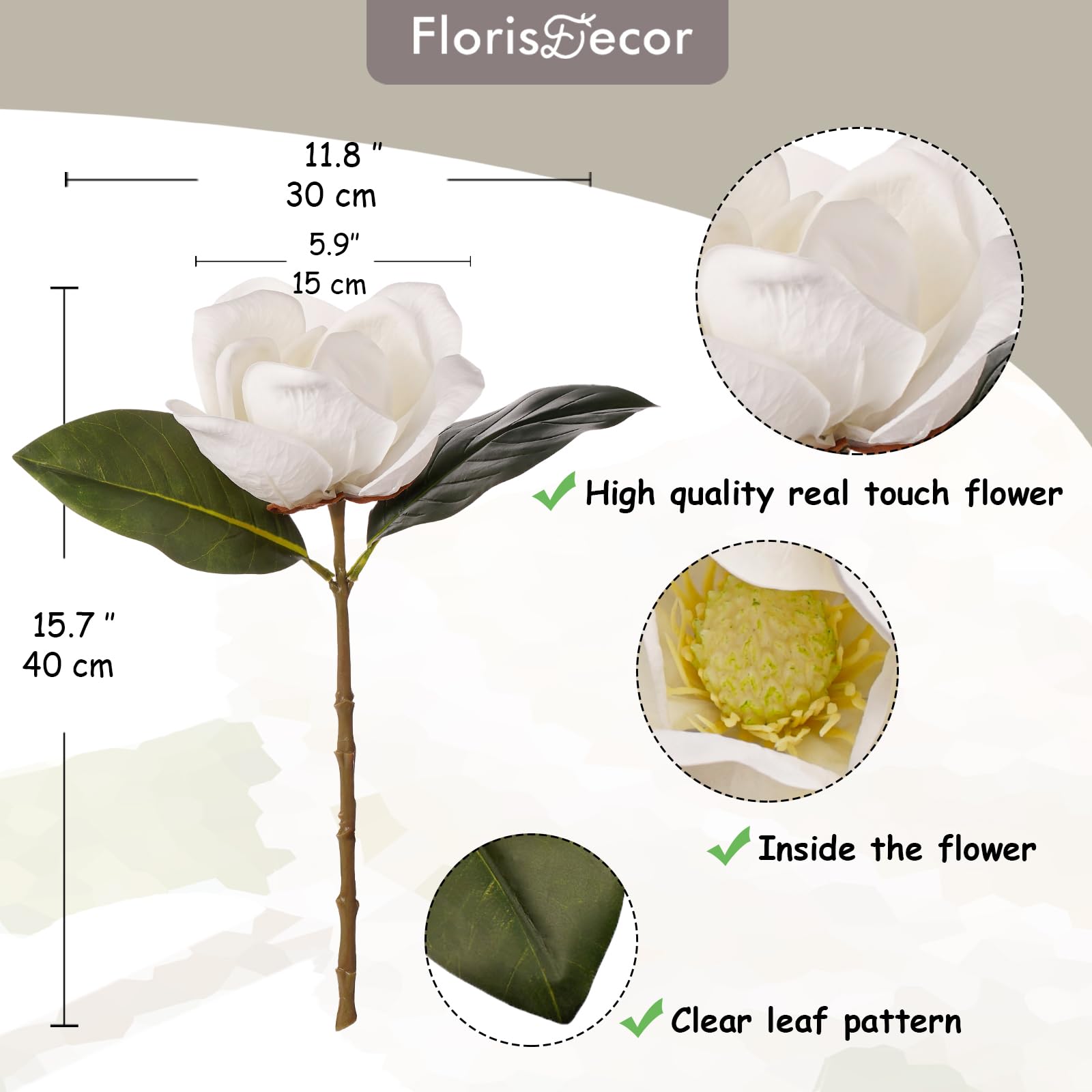 FlorisDecor flexible stems and leaves enable easy custom arrangements