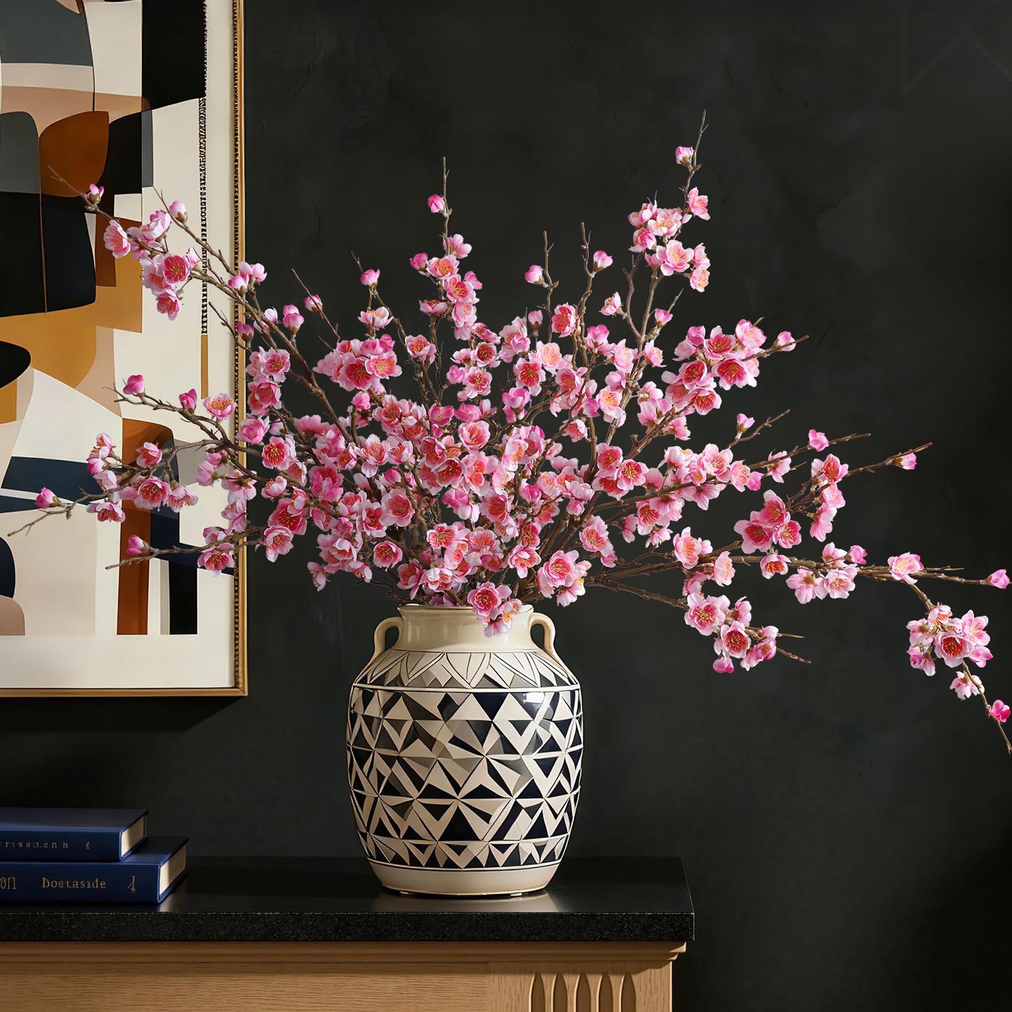 Florisso pink cherry blossom branch long stems suited for table centerpieces.