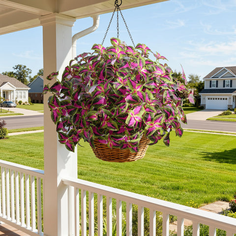 Florisso artificial coleus plants for planters create lush setups.