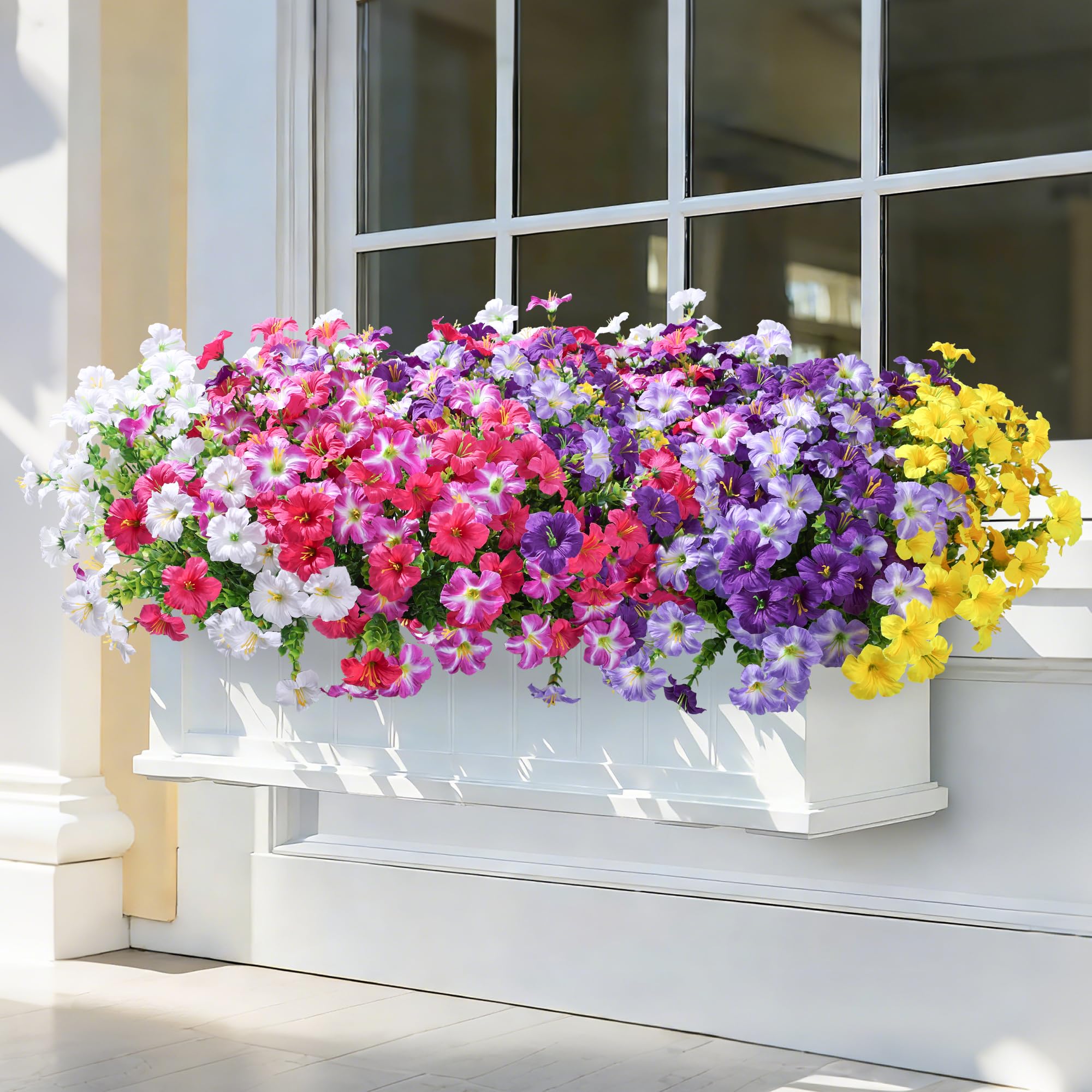 Florisso morning glory bundles with eucalyptus for UV-resistant patio decor