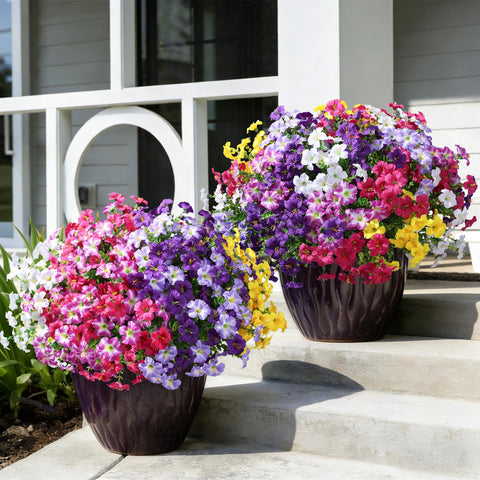 Florisso UV-resistant silk morning glory flowers for porch accents