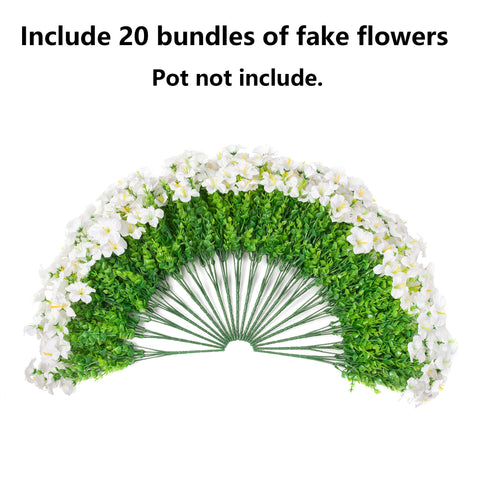 Florisso fake plants for urns add timeless charm to garden spaces.
