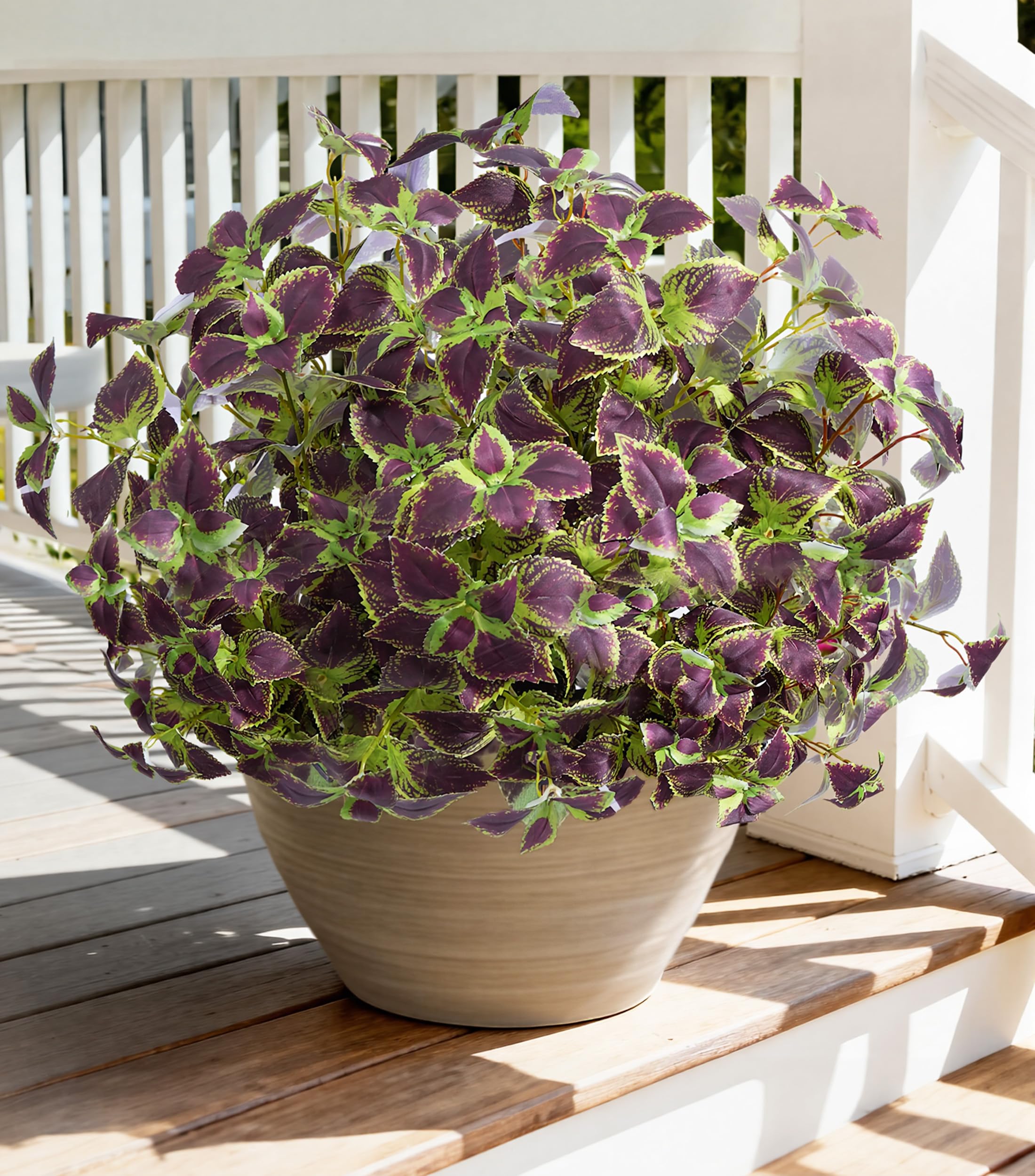 Florisso UV-resistant outdoor greenery stays vibrant in sun and rain.