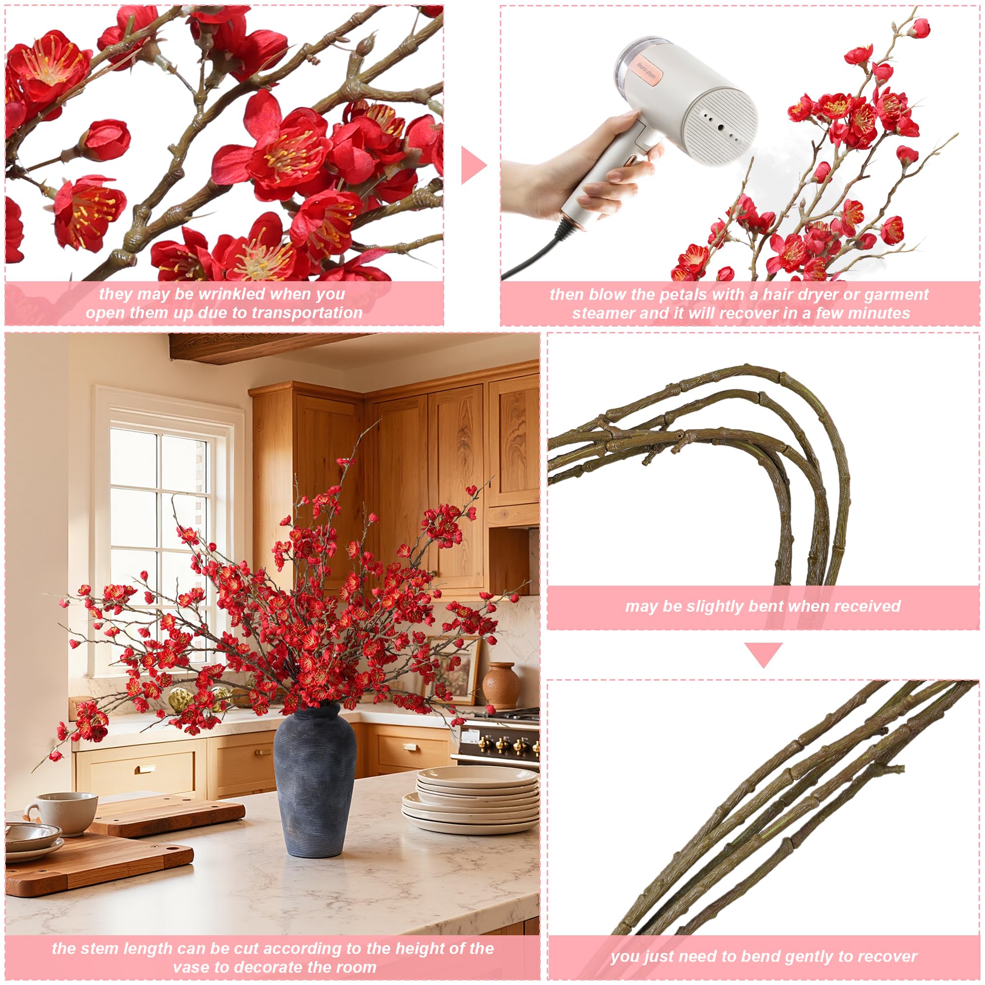 Florisso bedroom decor cherry blossom branch adds elegant touch
