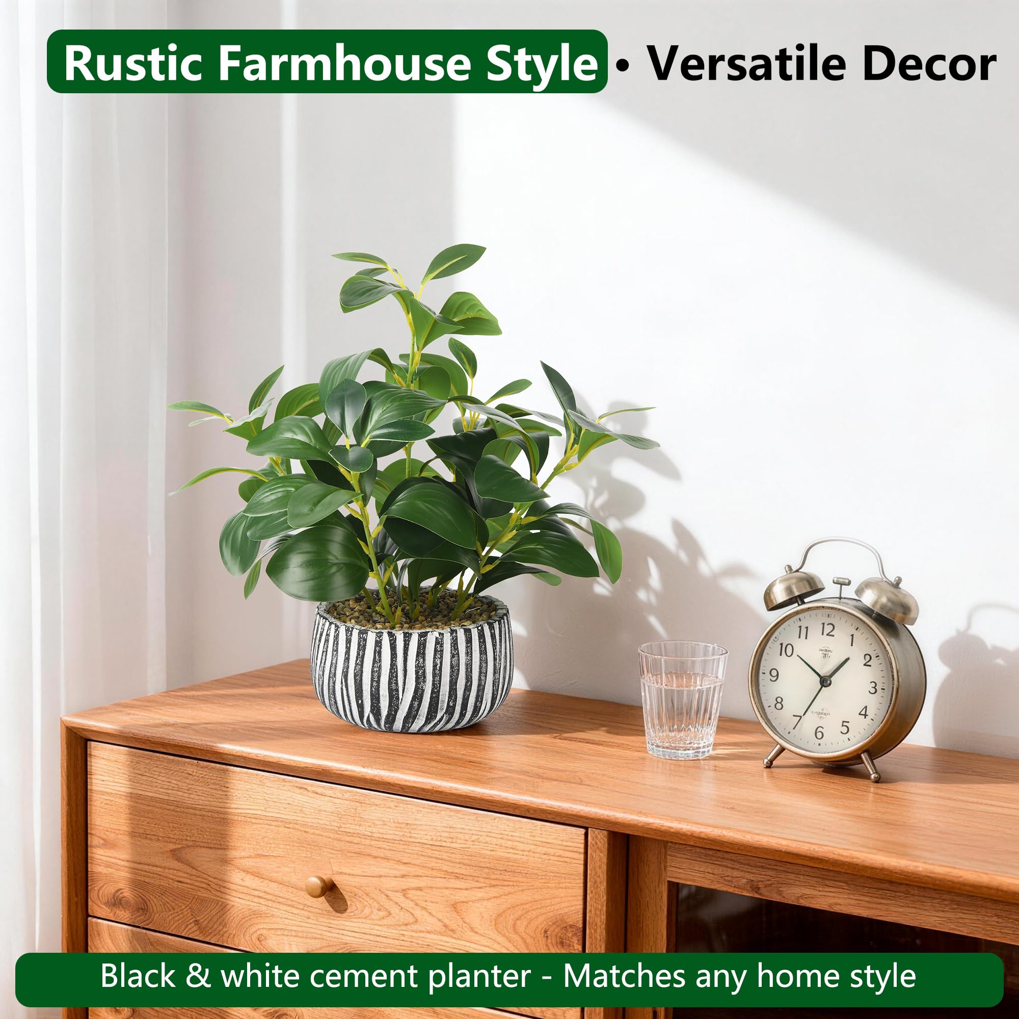 florisso black white striped planter pairs with office decor for a refined look