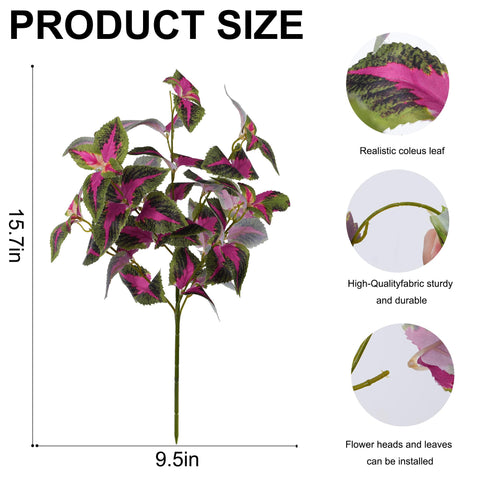Florisso faux coleus with seven-branch stems for flexible planter displays.