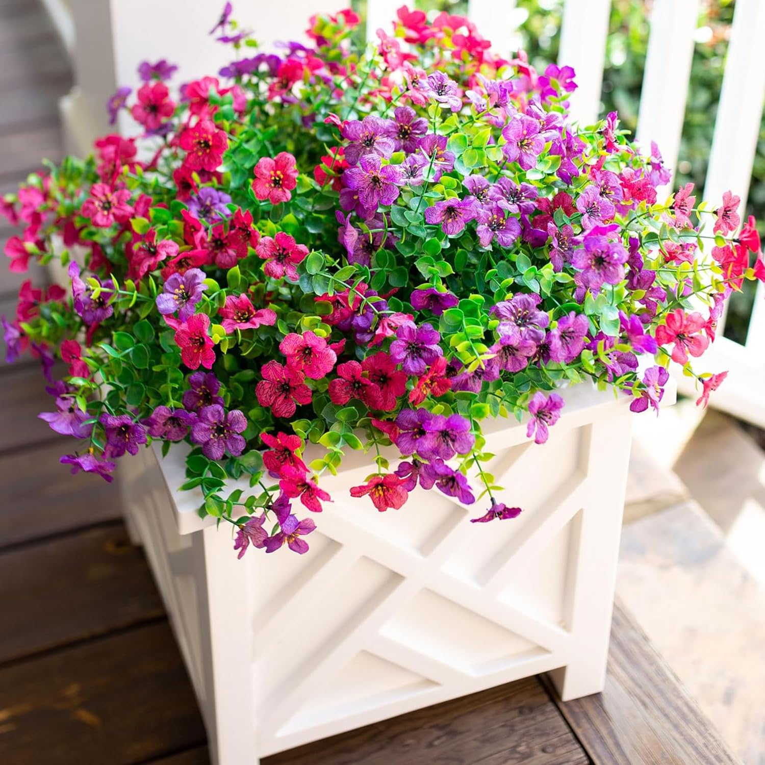 Florisso daisy branch with eucalyptus highlights greenery accents for homes.