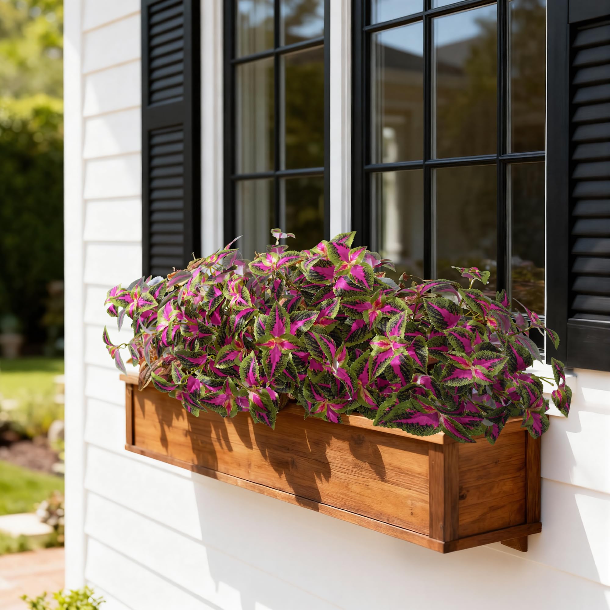 Florisso faux plants brighten garden paths with low maintenance.