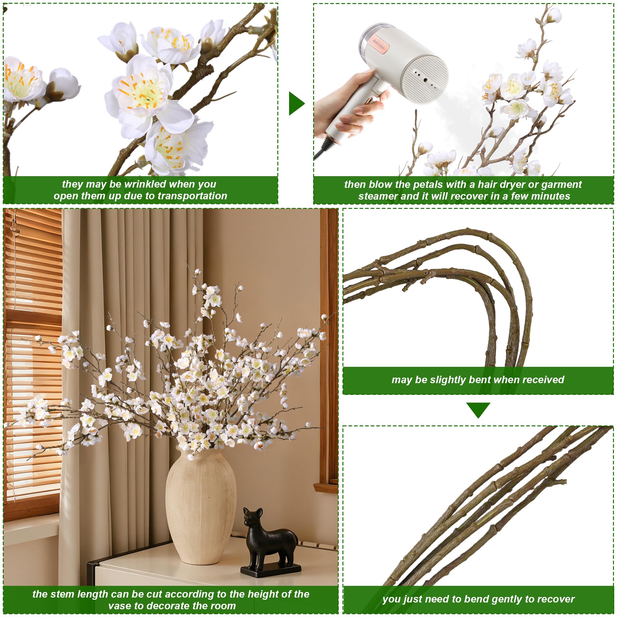 Florisso six pack artificial cherry blossom branches for versatile decor