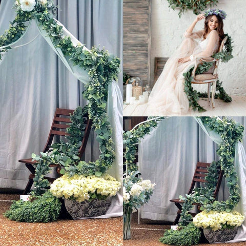 Florlab fireplace mantle garland creates refined focal points