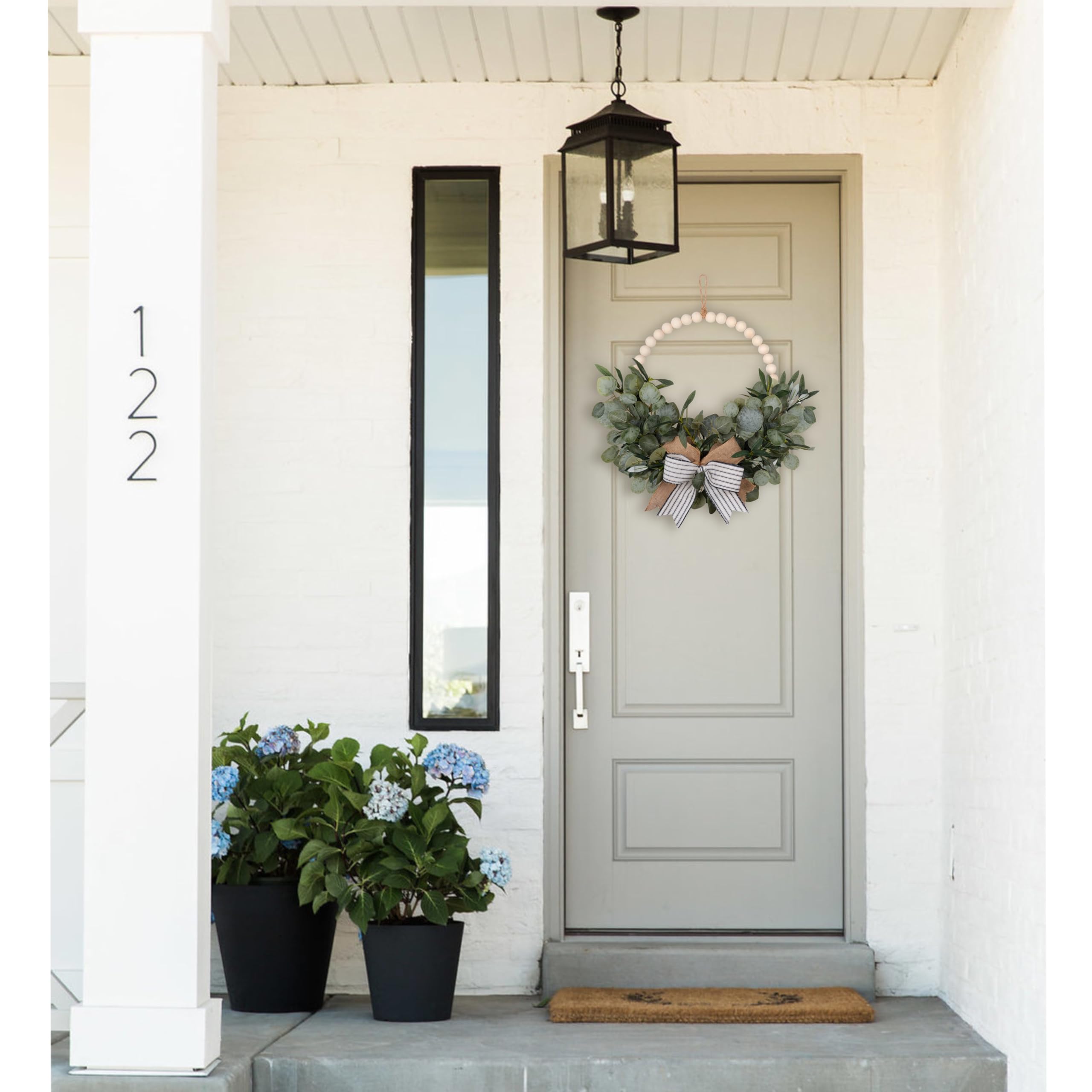 FLOROAD 24x24 wreath on wall, bold decor focal point