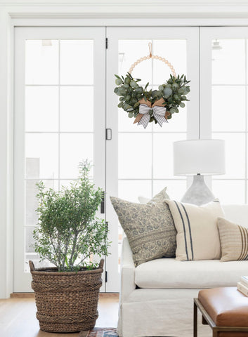 FLOROAD eucalyptus wreath overview, year-round decor with boho appeal
