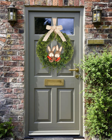 FLOROAD ready-to-hang wreath arrives with minimal setup.