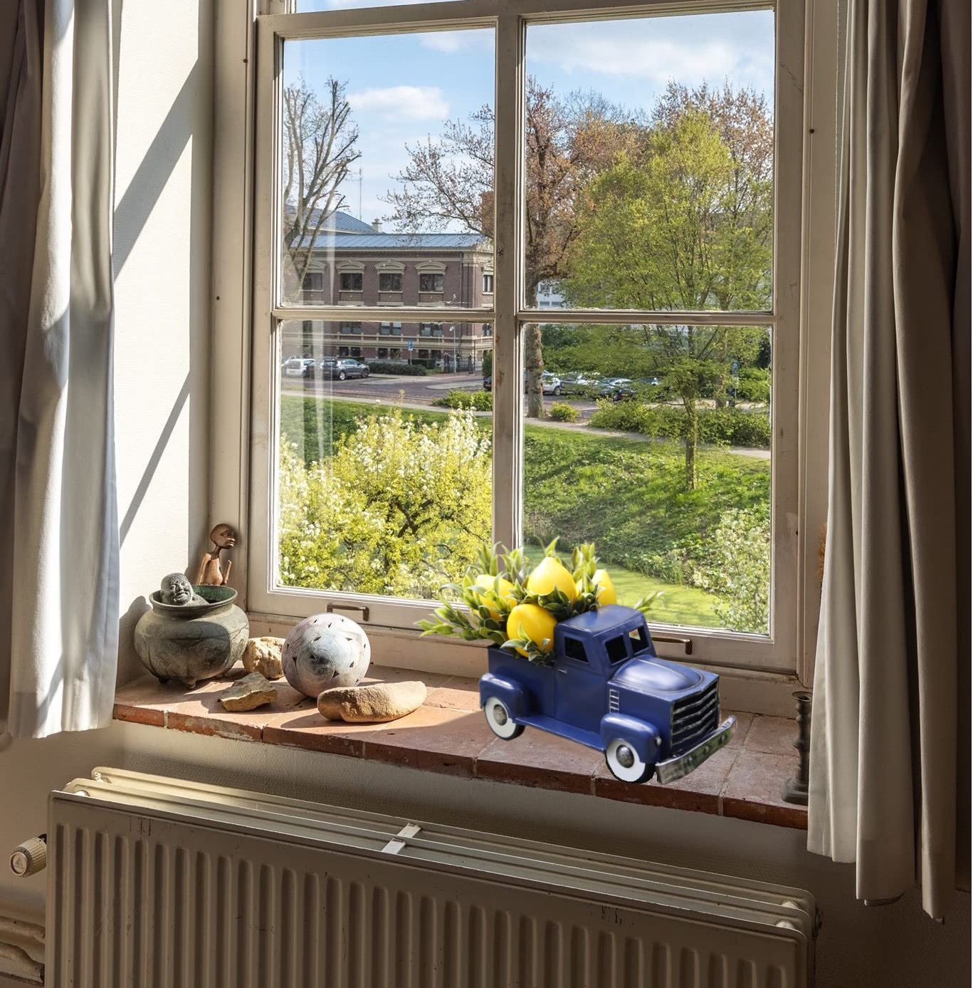 FLOROAD navy truck on shelf adds fresh spring-summer ambiance