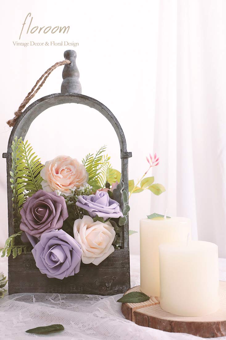 Floroom cream foam rose centerpiece setup for elegant table decor
