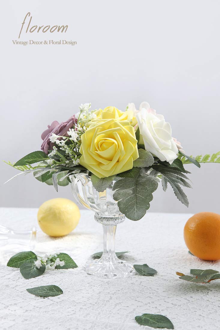 Floroom roses with flexible, durable wire stems for simple arrangement.