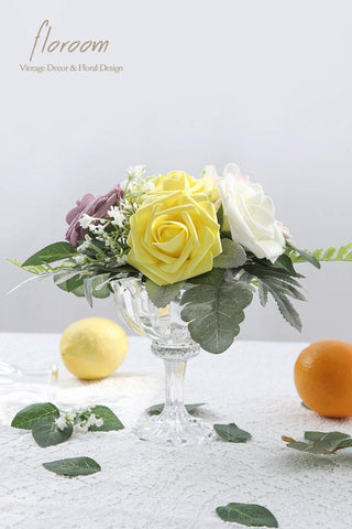 Floroom roses with flexible, durable wire stems for simple arrangement.