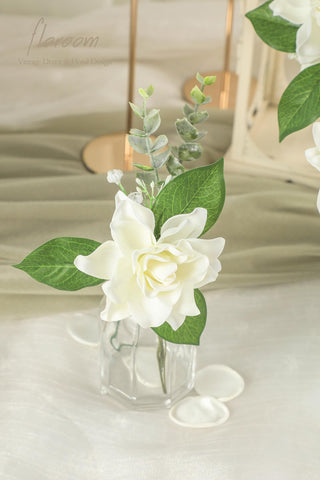 Floroom gardenia arch garland decor using gardenia stems