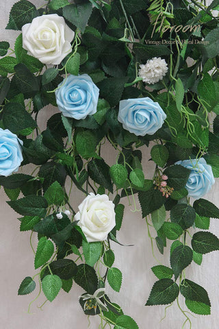 Floroom ivory foam rose baby shower decor for elegant events.
