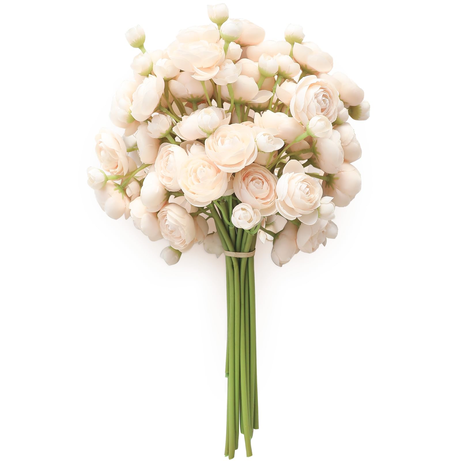 Floroom Ranunculus artificial flowers in champagne, ideal bouquet filler for weddings.