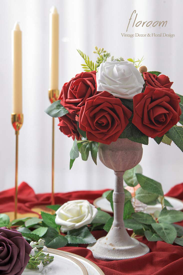 Floroom white foam rose used for cake decoration ideas.