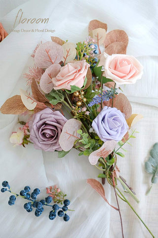 Floroom blush foam roses stems for easy bouquet crafting and styling.