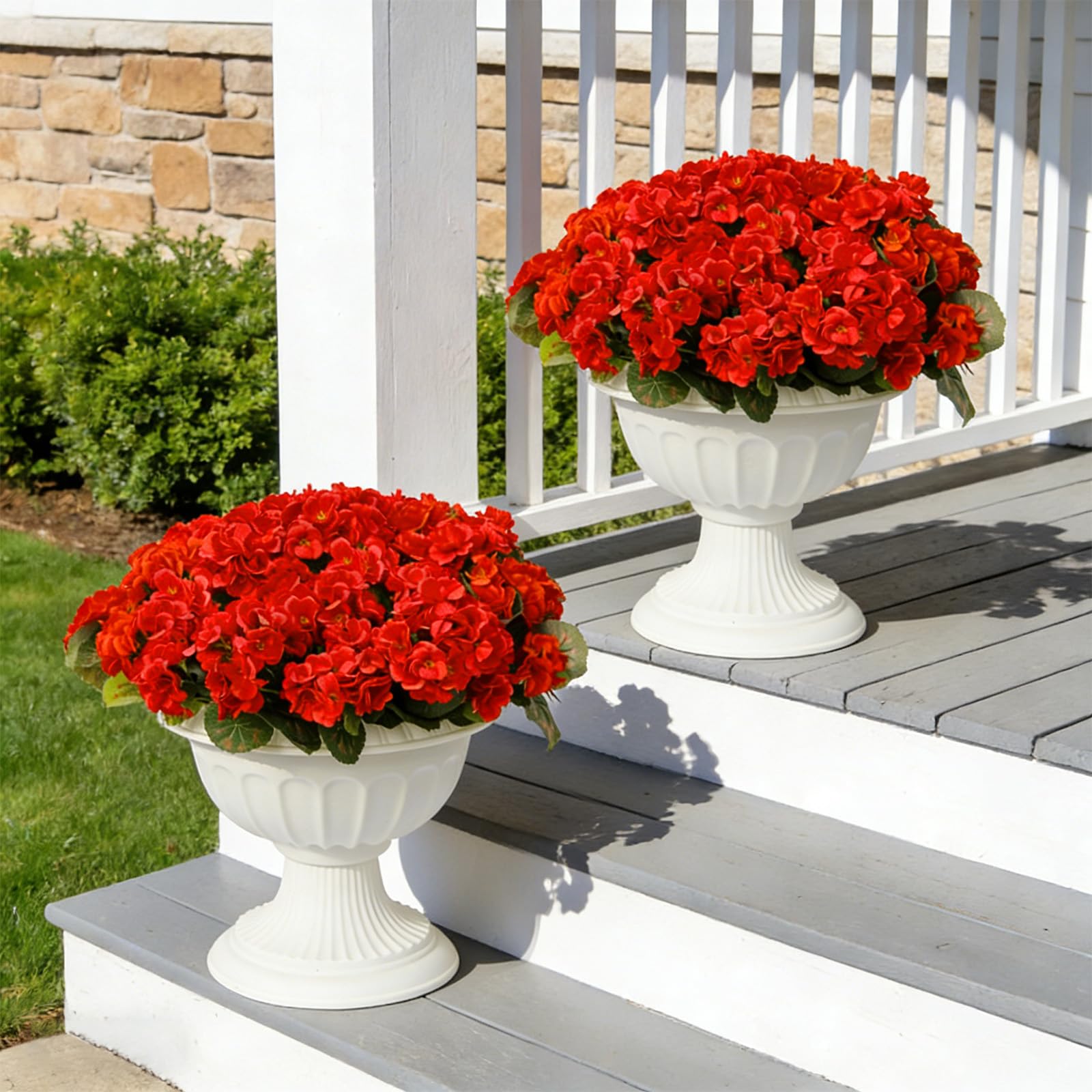 Flortevera 8-bundles geranium arrangement for outdoor spaces