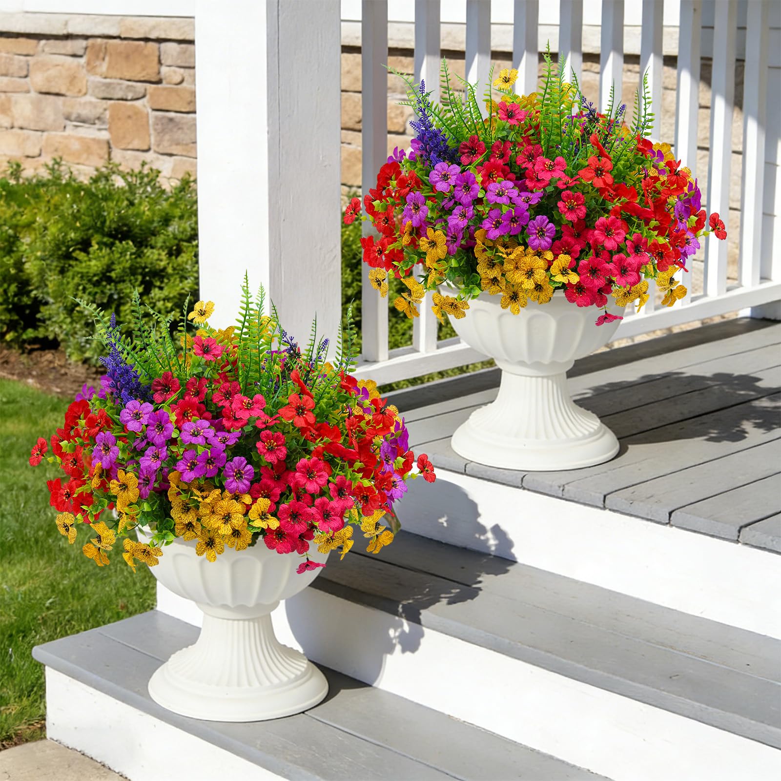 Flortevera elegant outdoor floral arrangement for balcony railings