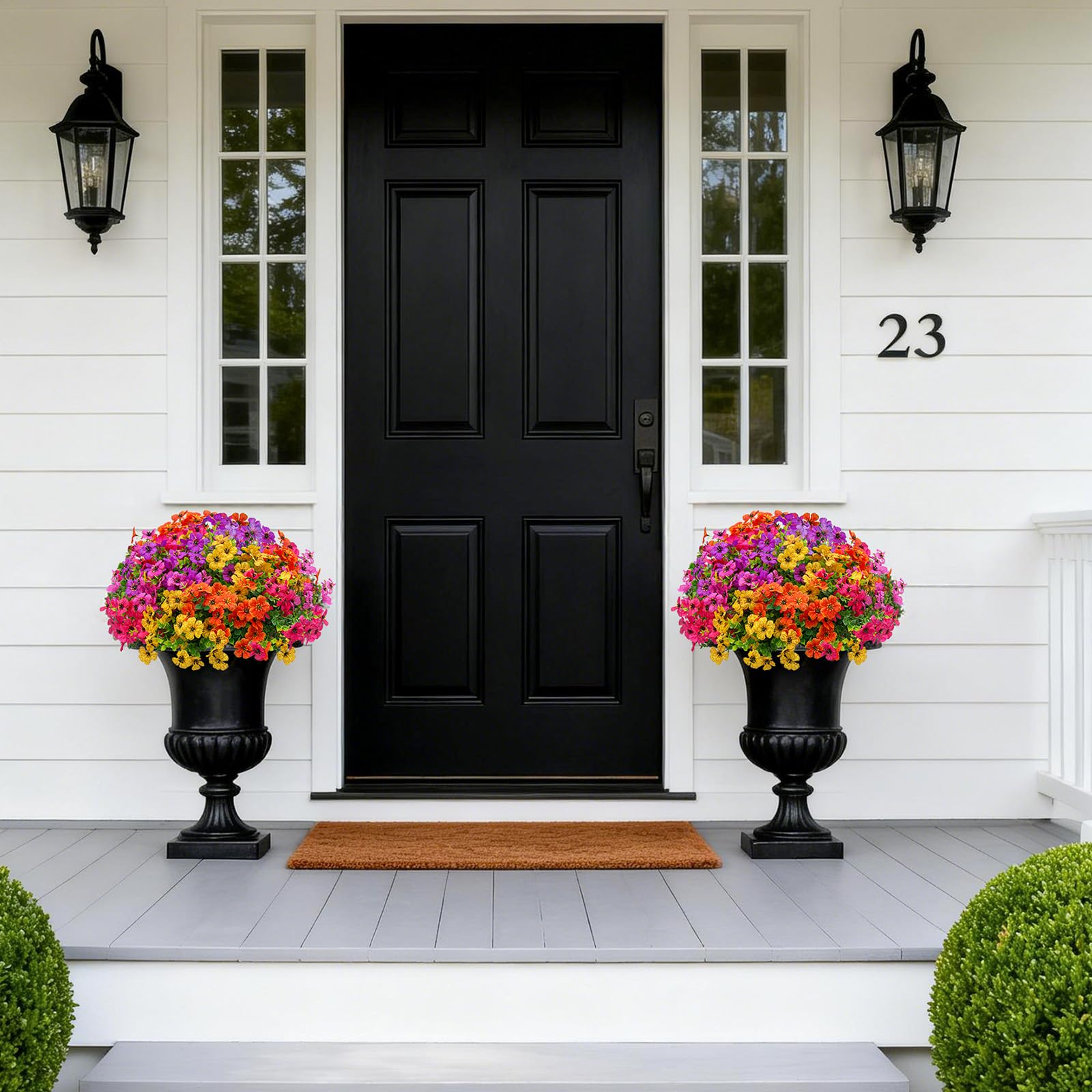Flortevera no-maintenance fake flowers simplify outdoor decor