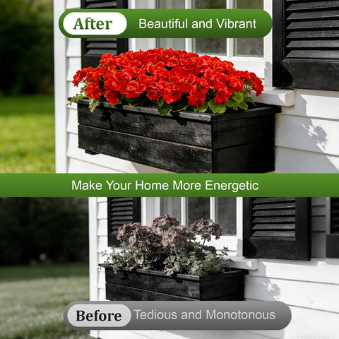 Flortevera patio planter display with cascading geraniums