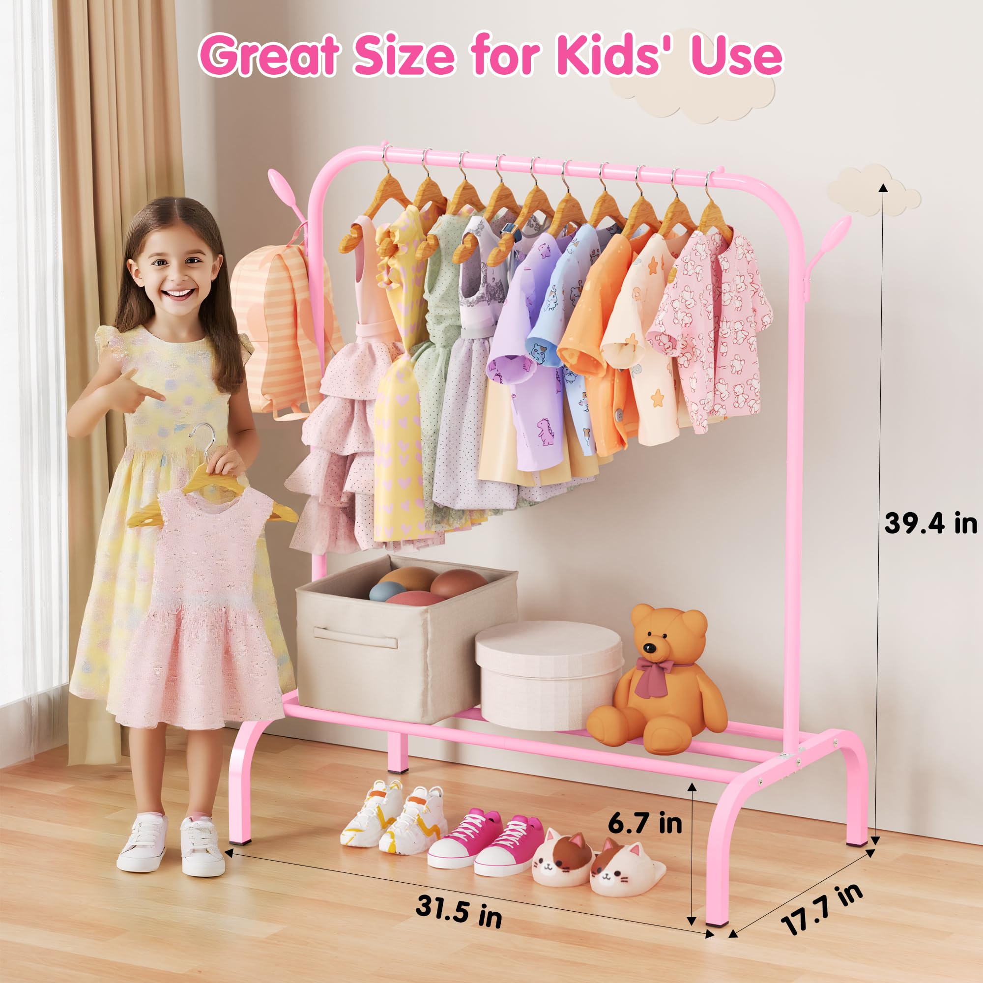 Sturdy FLOUREE toddler rack with wide base for stable support and safety